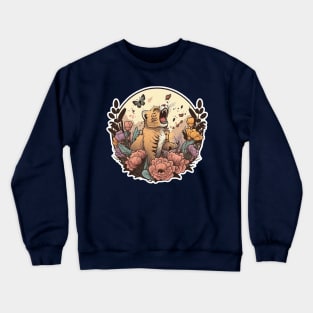 Roaring Water Colour Lion Crewneck Sweatshirt